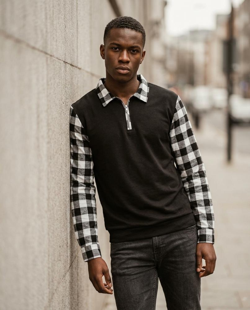 Statement Street - Aifud | Kombiniert Kariert Shirt Herren