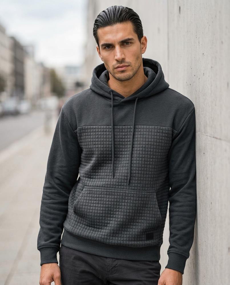Statement Street - Vofer | Gesteppt Strukturiert Hoodie Herren