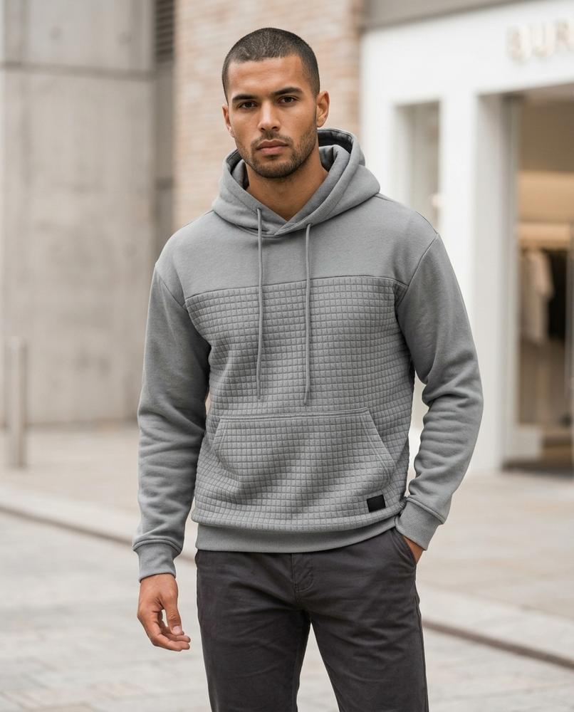 Statement Street - Vofer | Gesteppt Strukturiert Hoodie Herren