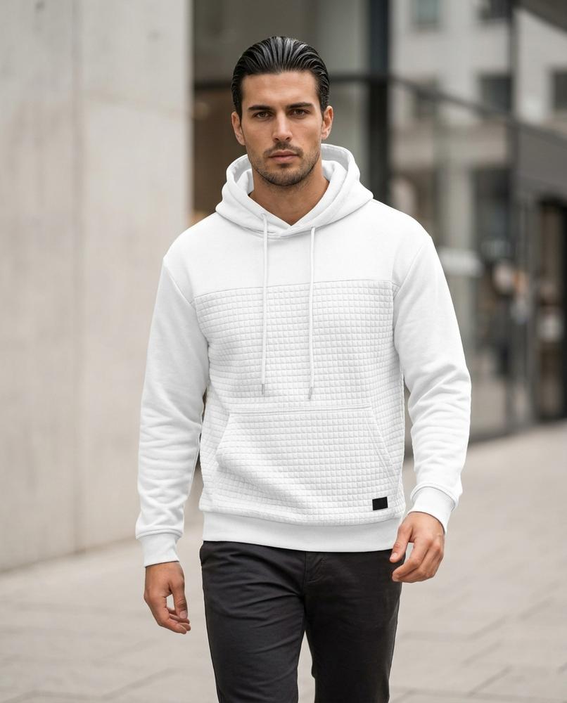 Statement Street - Vofer | Gesteppt Strukturiert Hoodie Herren