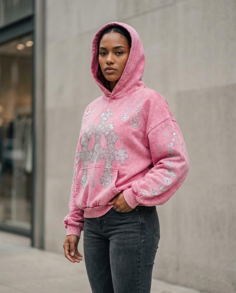 Statement Street - Taher | Gewaschener Verzierter Hoodie Unisex