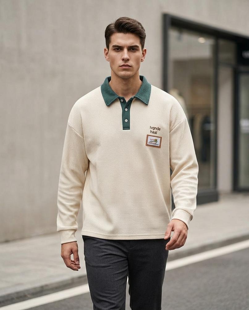 Statement Street - Cukiv | Strukturiert Langärmlig Pullover Herren