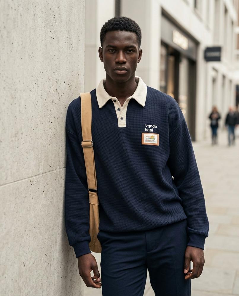 Statement Street - Cukiv | Strukturiert Langärmlig Pullover Herren