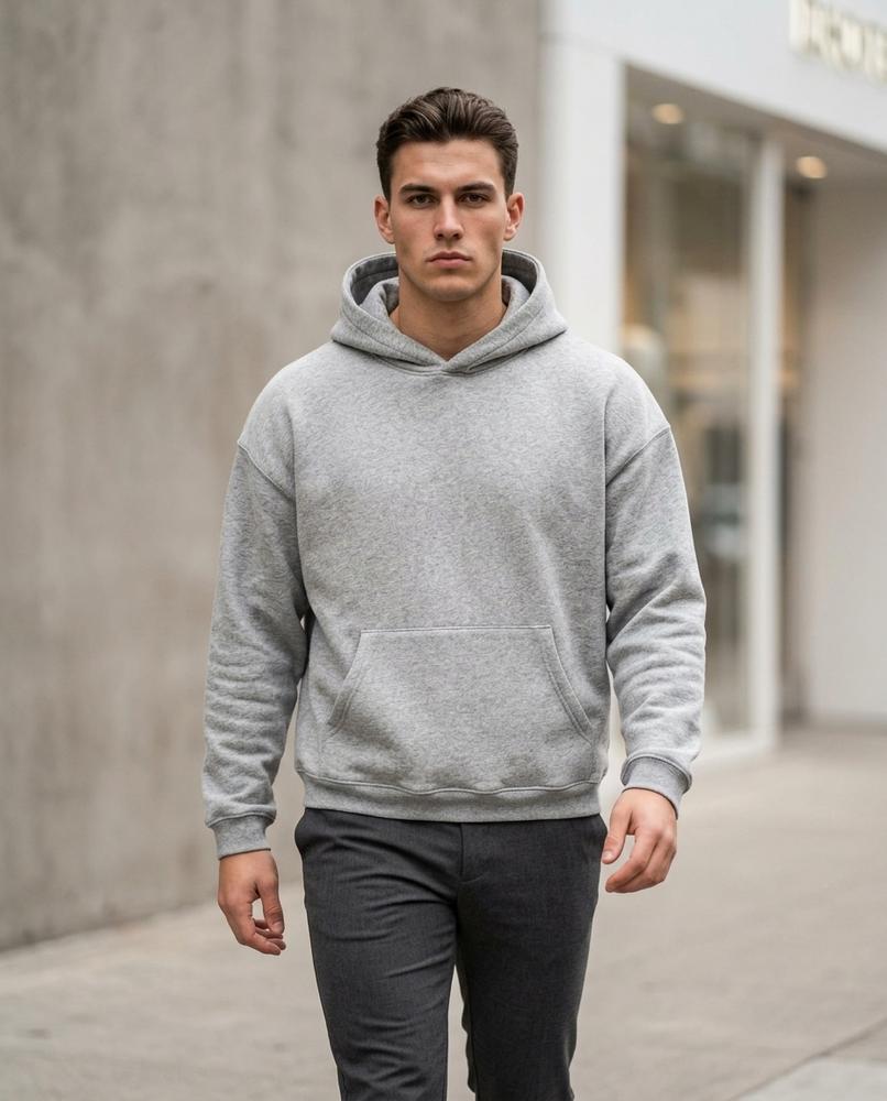 Statement Street - Dupiv | Langärmeliger Melierter Hoodie Herren