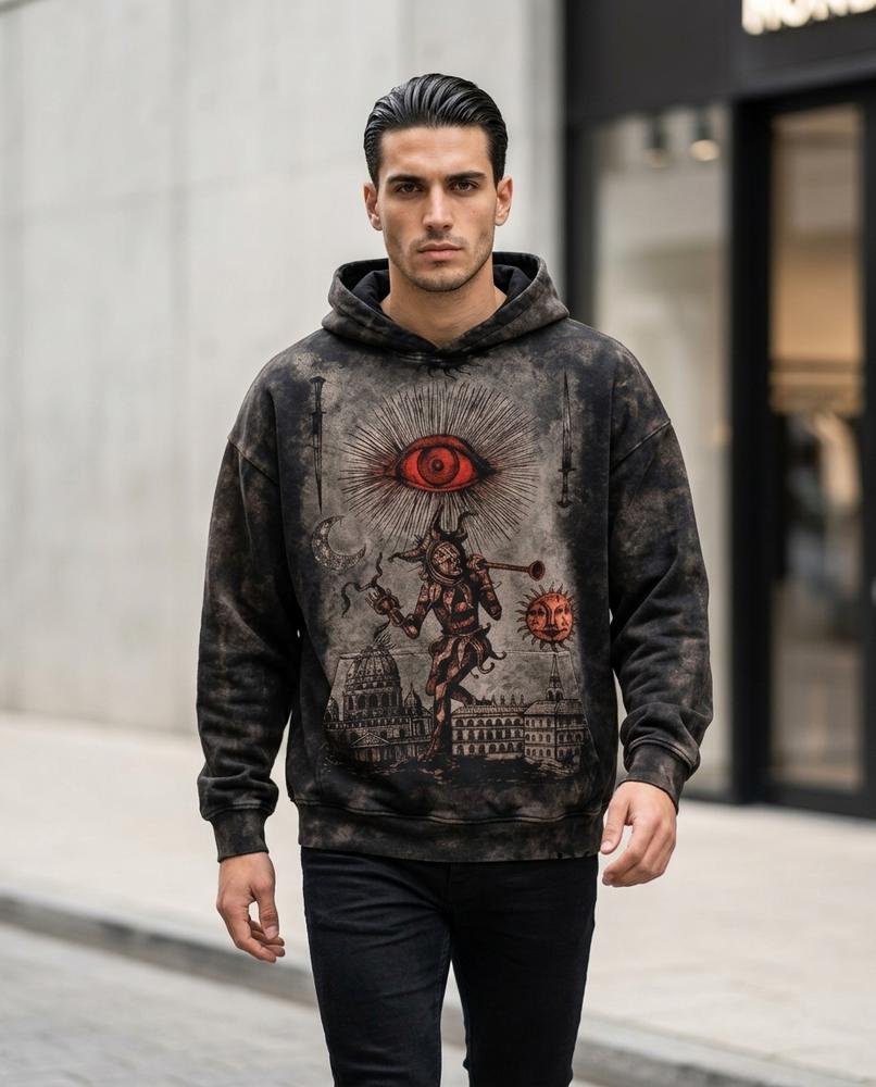 Statement Street - Eawin | Oversized Bedruckt Hoodie Herren