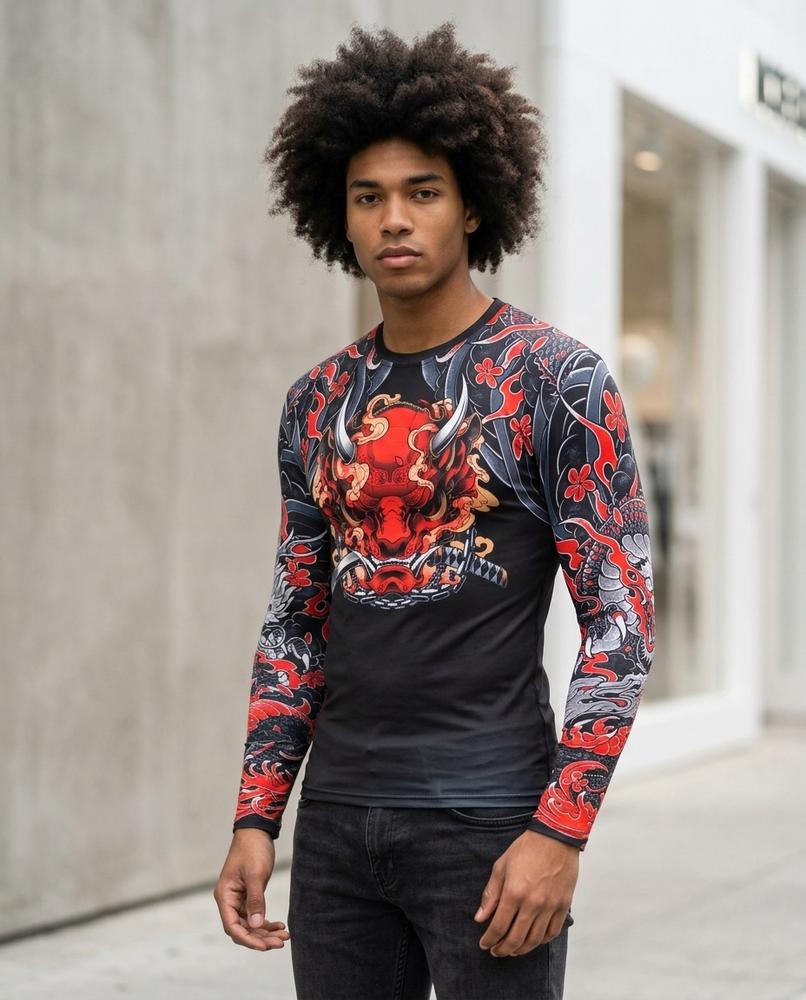 Statement Street - Eivul | Langärmliges Bedrucktes Shirt Herren