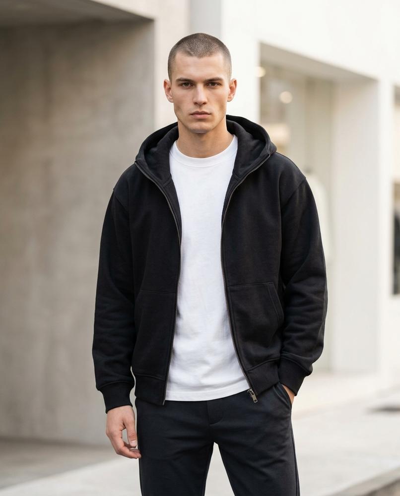 Statement Street - Eikad | Reißverschluss Baumwoll Hoodie Herren