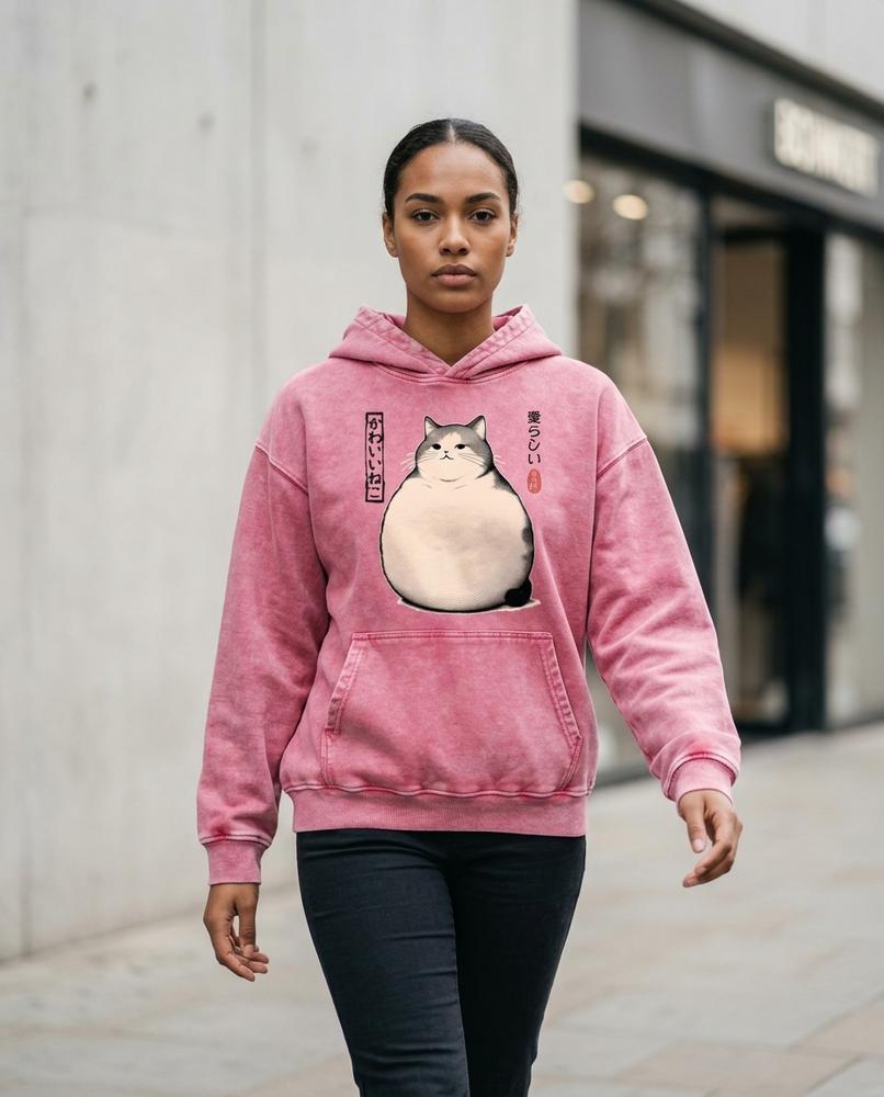 Statement Street - Denid | Bedruckter Gewaschener Hoodie Herren