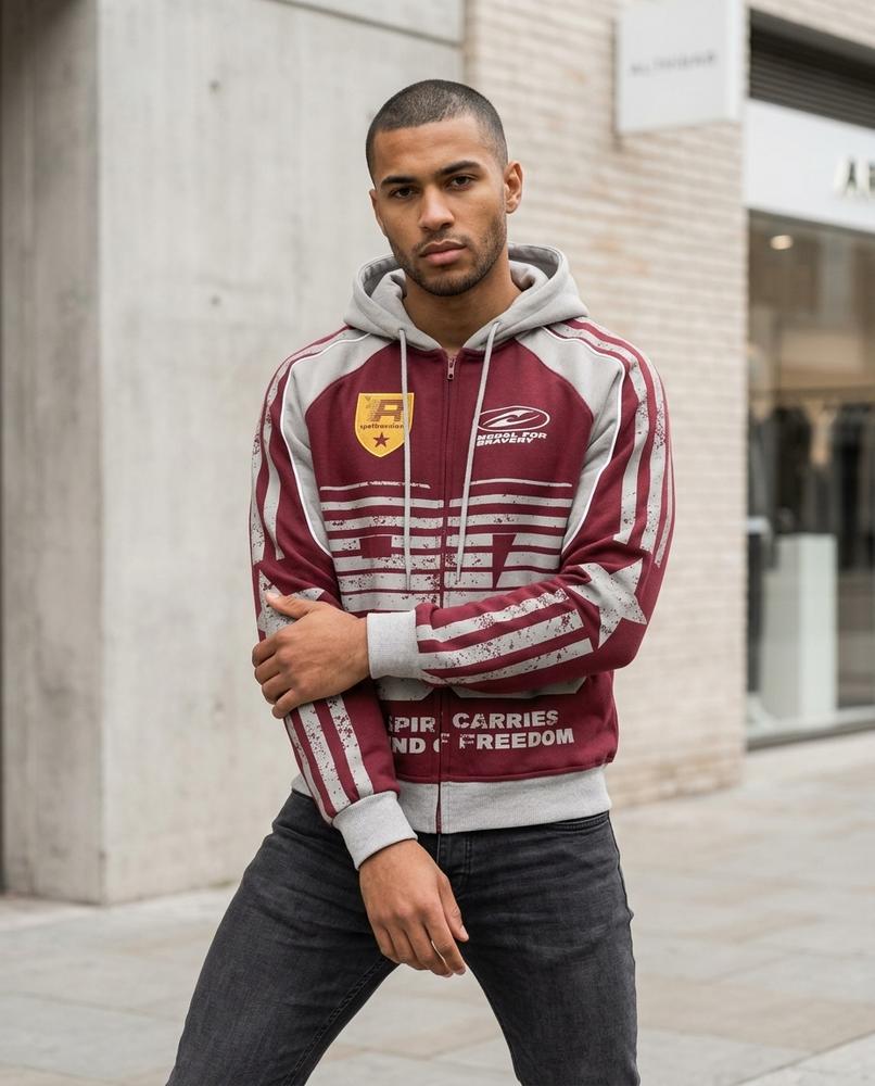 Statement Street - Mumul | Bedruckt Mehrfarbig Hoodie Herren