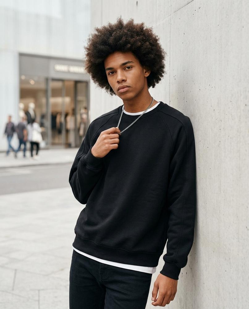 Statement Street - Aozer | Langärmliges Rundhals Sweatshirt Herren