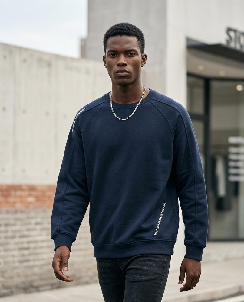 Statement Street - Aozer | Langärmliges Rundhals Sweatshirt Herren