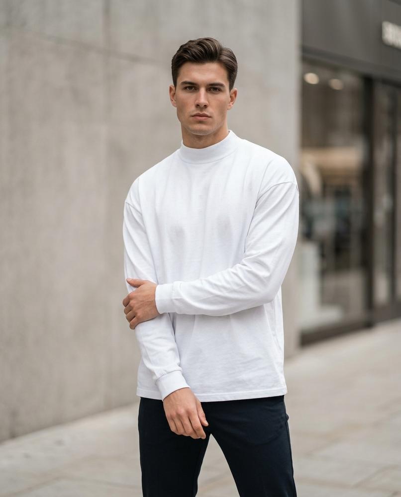 Statement Street - Magar | Langärmliges Stehkragen Shirt Herren