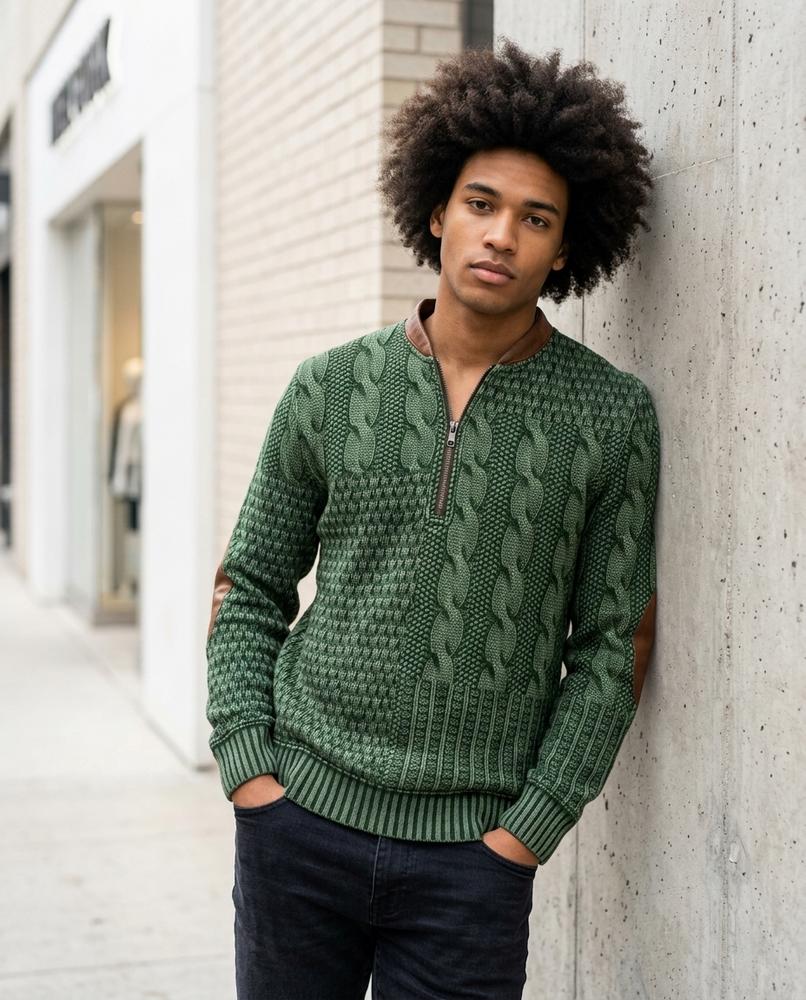 Statement Street - Eakan | Strukturiert Gestrickt Pullover Herren