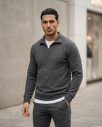 Statement Street - Catet | Strukturierter Gezipster Pullover Herren