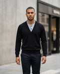 Statement Street - Kesom | V-Ausschnitt Feinstrick Pullover Herren