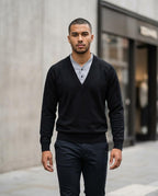 Statement Street - Kesom | V-Ausschnitt Feinstrick Pullover Herren