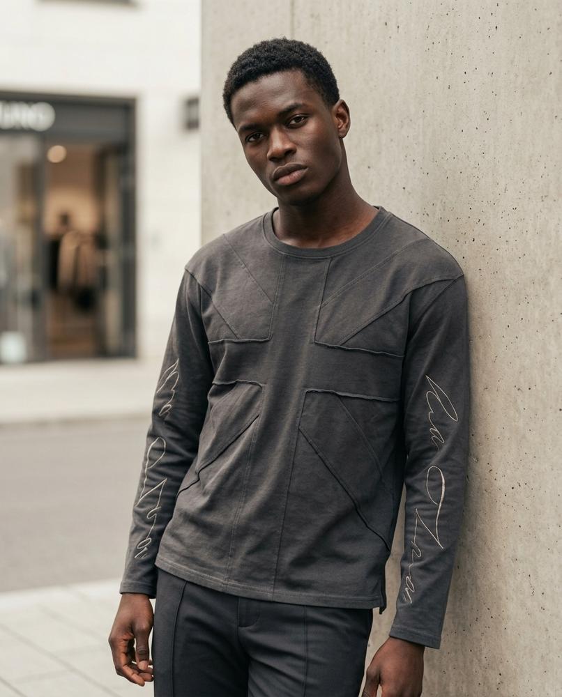 Statement Street - Turel | Langärmliges Besticktes Shirt Herren