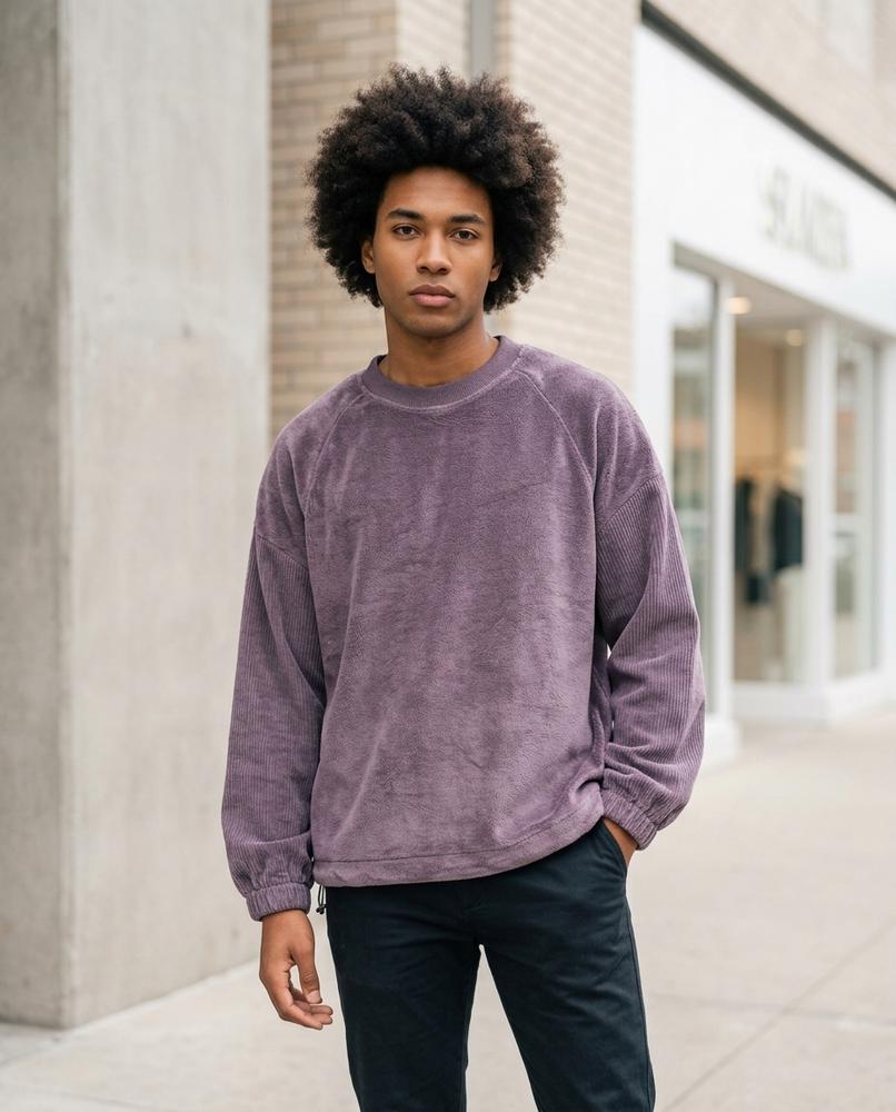 Statement Street - Nubal | Gerippter Langärmliger Pullover Herren