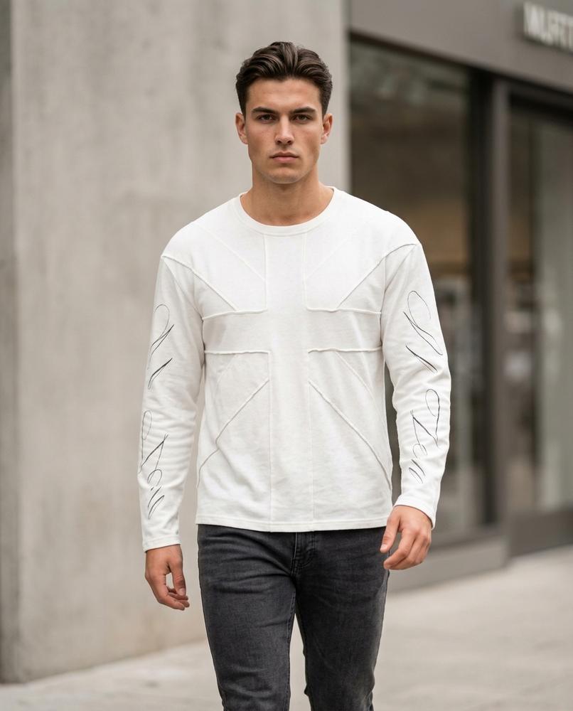 Statement Street - Turel | Langärmliges Besticktes Shirt Herren