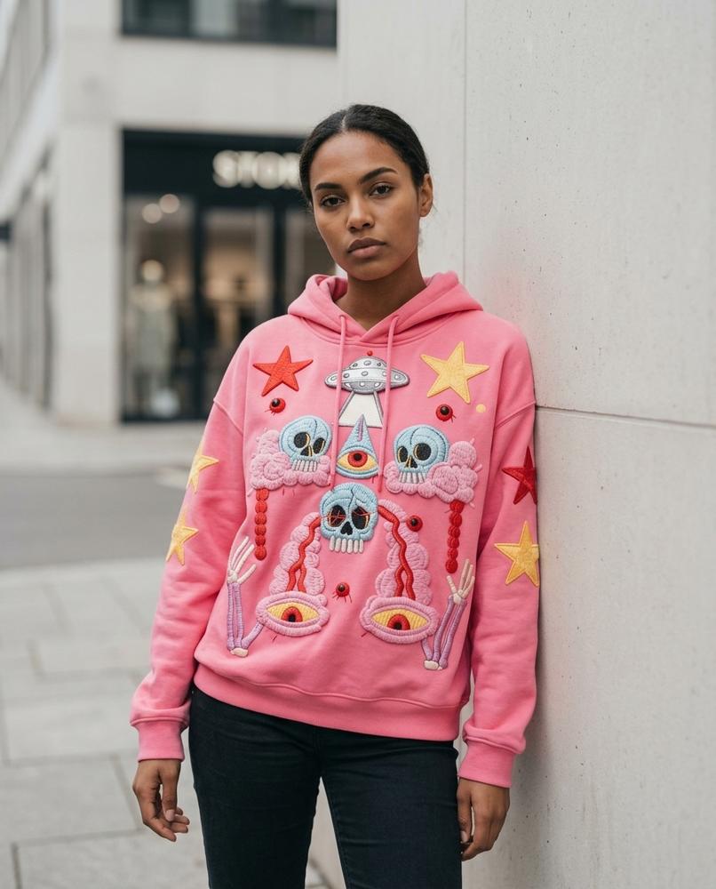 Statement Street - Lisuk | Bestickter Langärmliger Hoodie Unisex