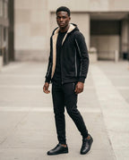 Statement Street - Donit | Gefüttert Gestreift Hoodie Herren