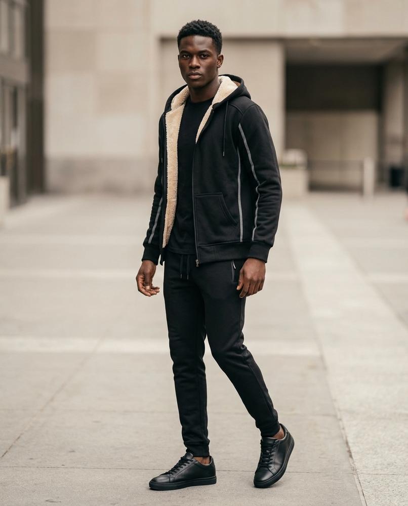 Statement Street - Donit | Gefüttert Gestreift Hoodie Herren