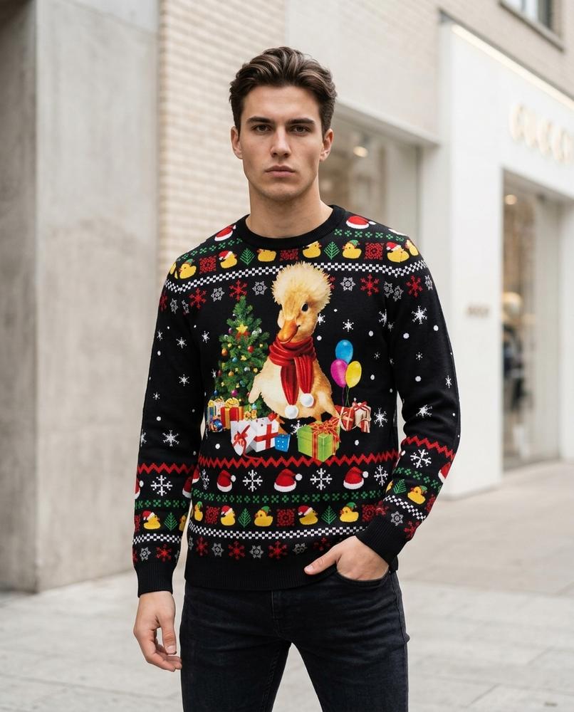Statement Street - Eabil | Langärmliger Gemusterter Pullover Herren