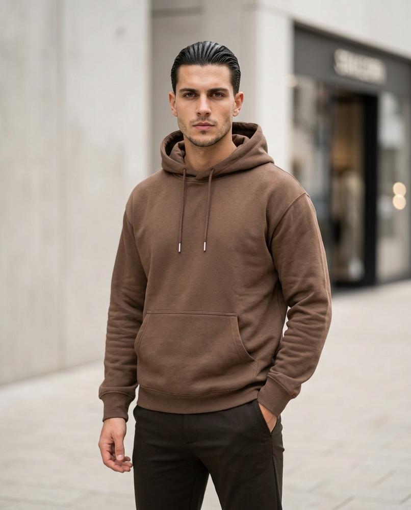 Statement Street - Cipiv | Aufgerauter Einfarbiger Hoodie Herren