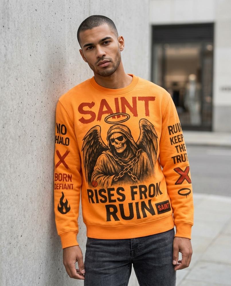 Statement Street - Aozan | Langärmliges Bedrucktes Sweatshirt Unisex