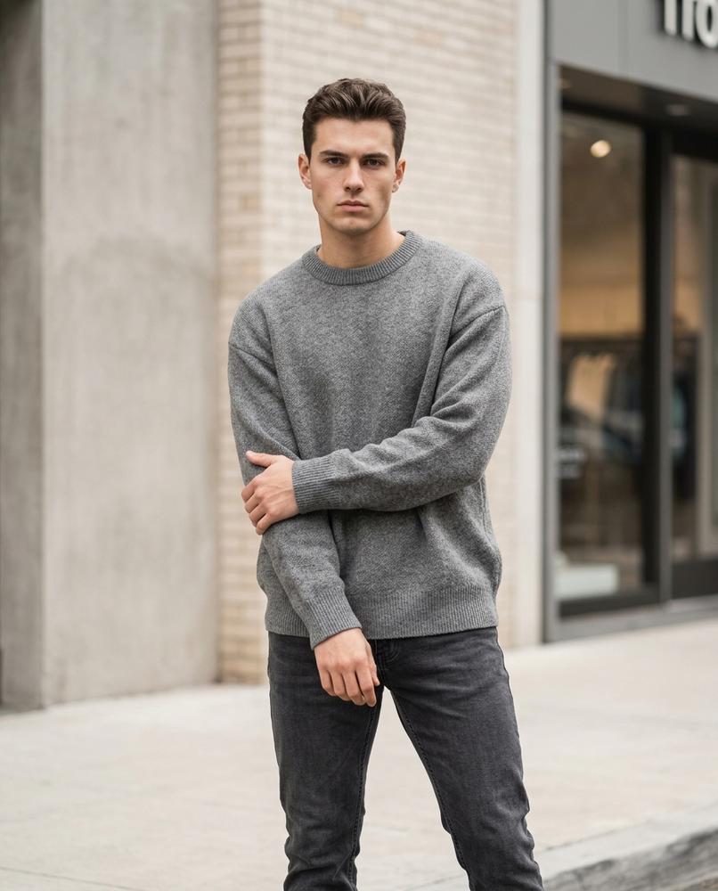Statement Street - Temam | Strukturierter Strick Pullover Herren