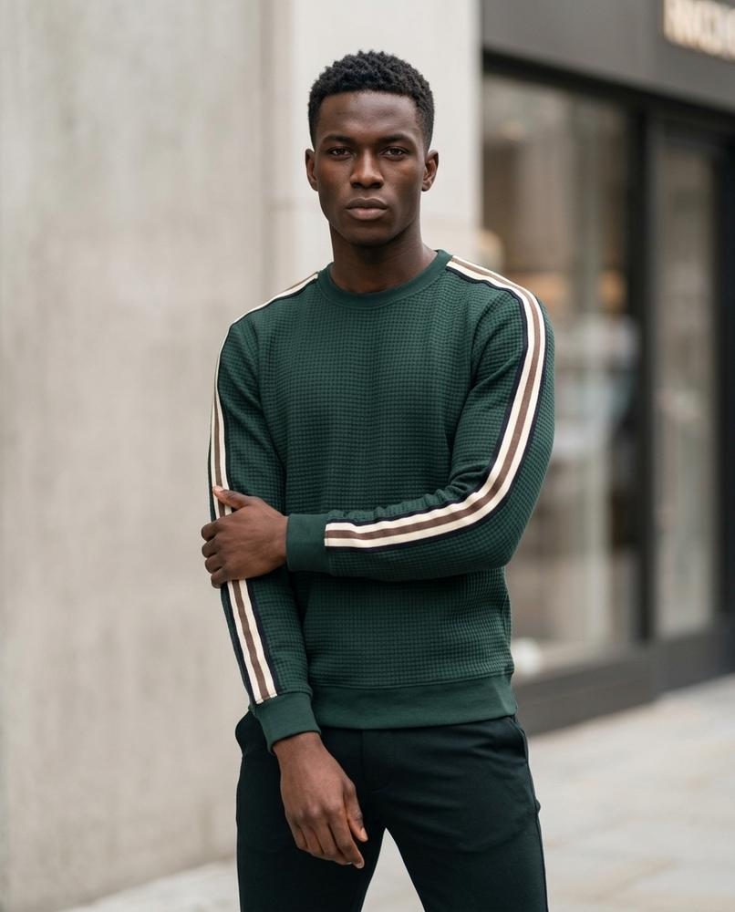 Statement Street - Yuvis | Strukturiert Langärmlig Pullover Herren