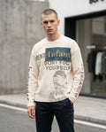 Statement Street - Nawuv | Bedruckt Strukturiert Pullover Herren