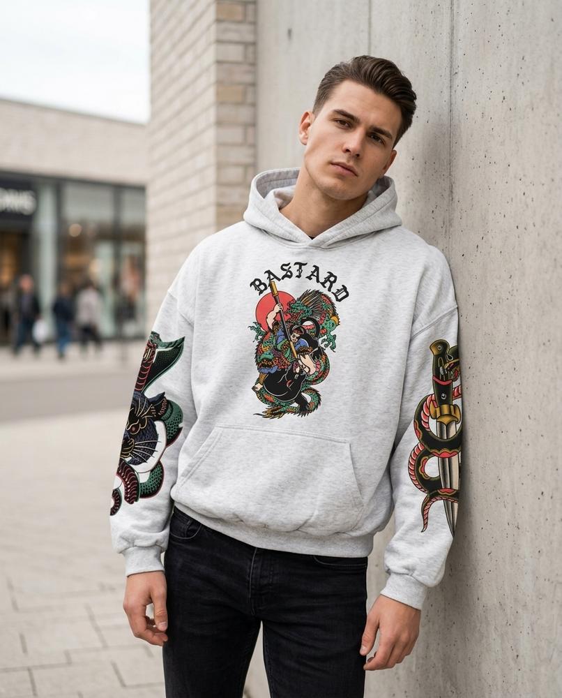 Statement Street - Yumis | Gewaschener Bedruckter Hoodie Herren