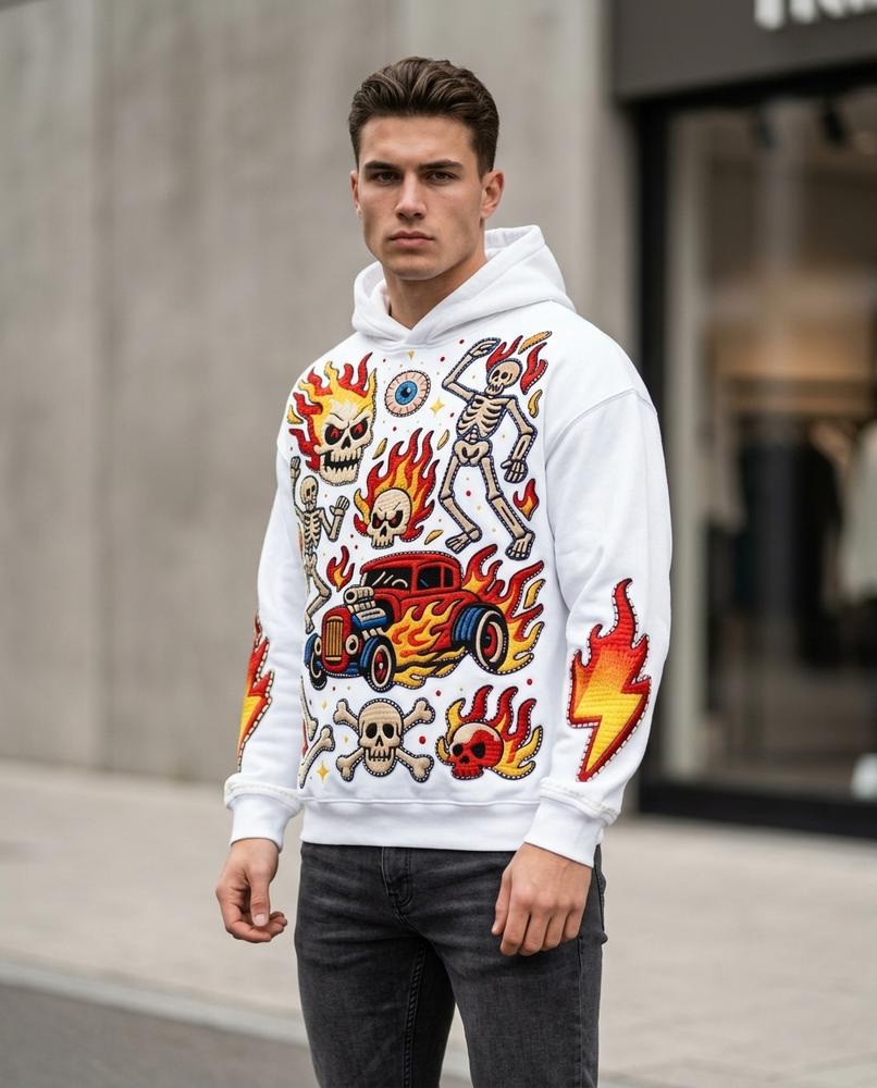 Statement Street - Sonot | Grafisch Bestickt Hoodie Herren