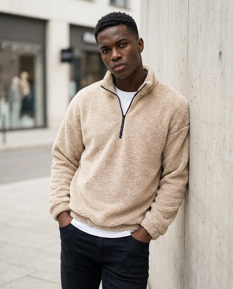 Statement Street - Motot | Strukturiert Hochgeschlossen Pullover Herren