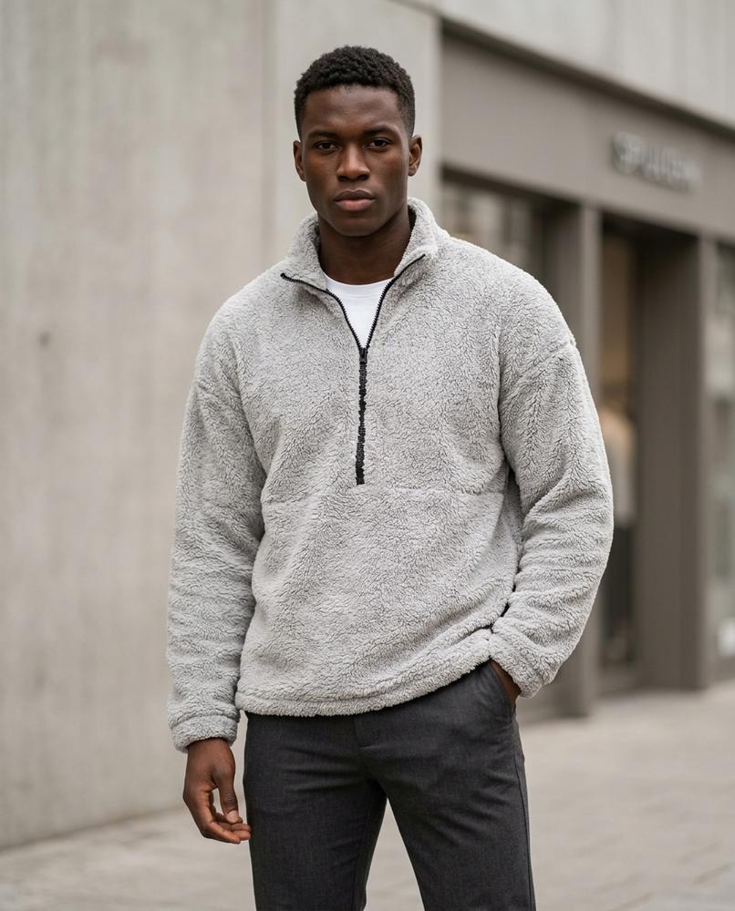 Statement Street - Motot | Strukturiert Hochgeschlossen Pullover Herren