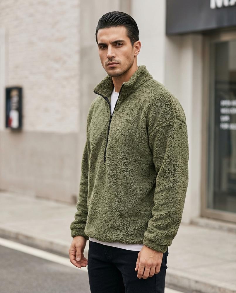 Statement Street - Motot | Strukturiert Hochgeschlossen Pullover Herren