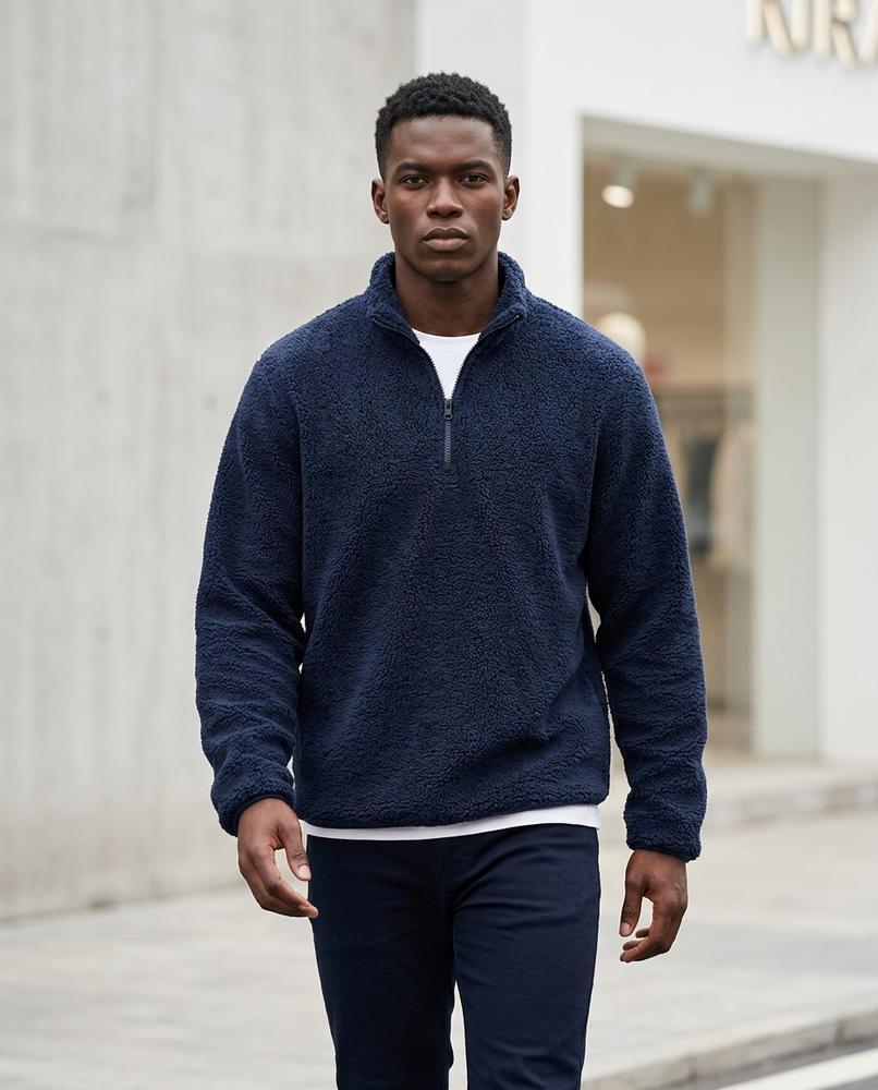 Statement Street - Motot | Strukturiert Hochgeschlossen Pullover Herren