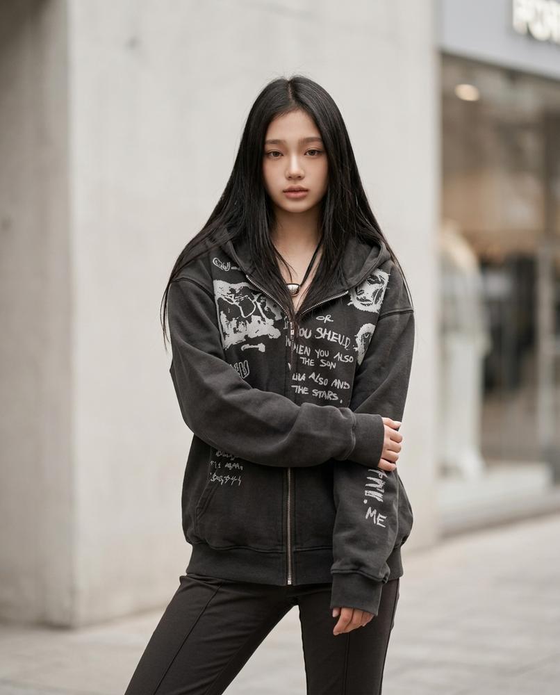 Statement Street - Auman | Bedruckt Langärmlig Hoodie Unisex
