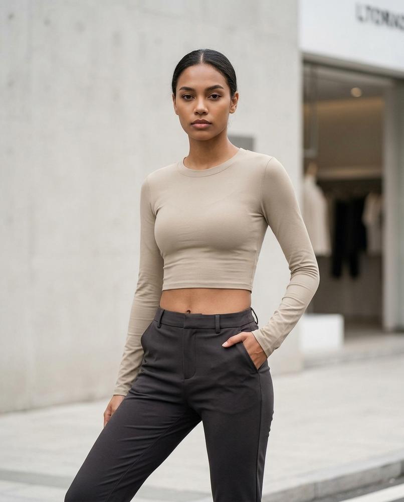 Statement Street - Lorok | Langärmliges Geripptes Shirt Damen