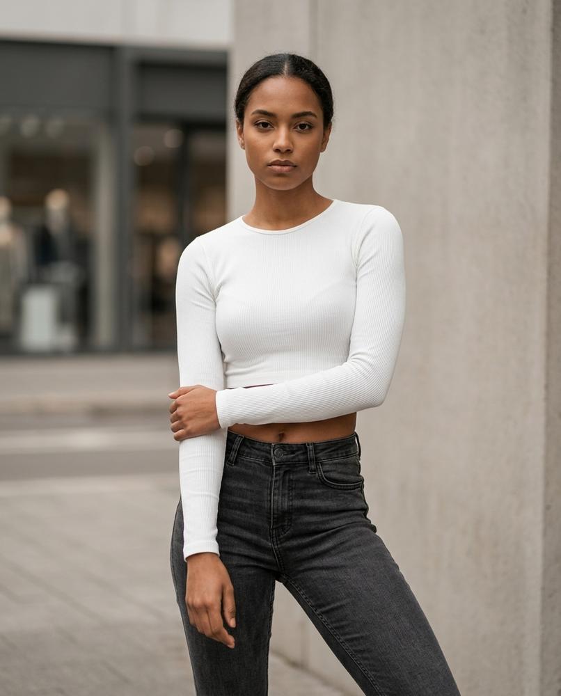 Statement Street - Lorok | Langärmliges Geripptes Shirt Damen
