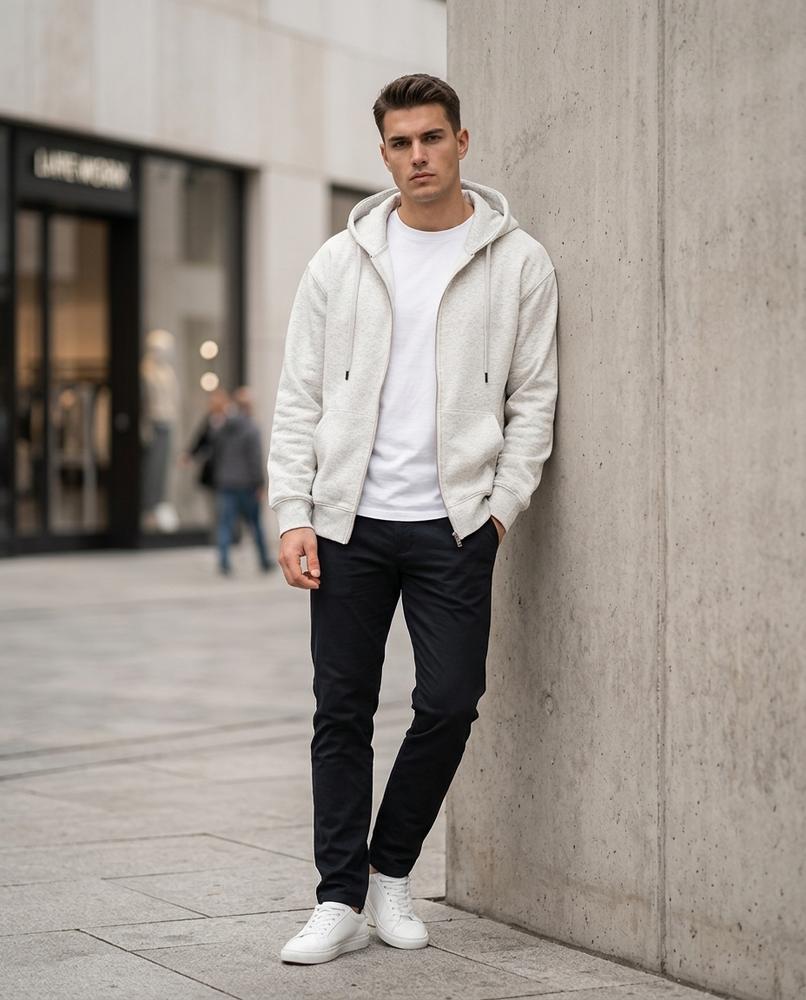 Statement Street - Sarel | Langärmliger Einfarbiger Hoodie Unisex