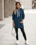Statement Street - Covel | Langgeschnittener Seitlich Geschlitzter Hoodie Damen