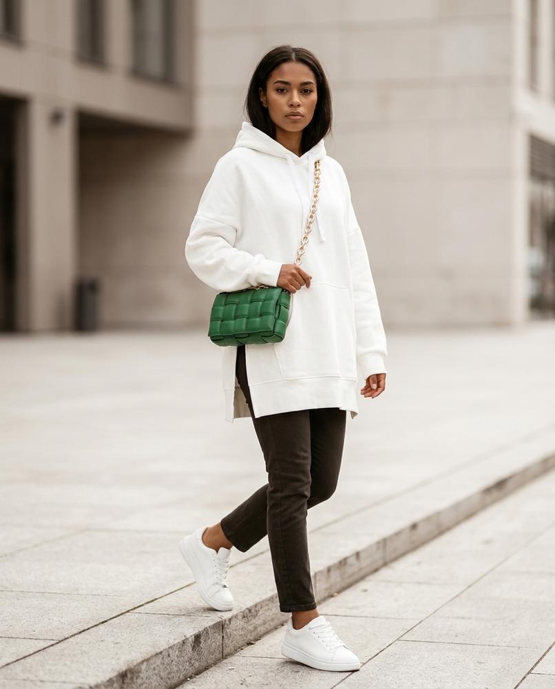 Statement Street - Covel | Langgeschnittener Seitlich Geschlitzter Hoodie Damen