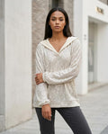 Statement Street - Lavar | Paillettenbesetzter Strukturierter Hoodie Damen