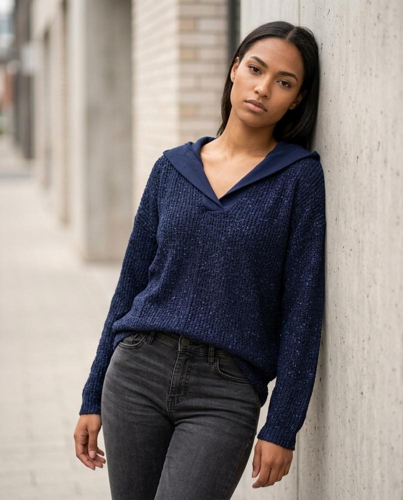 Statement Street - Lavar | Paillettenbesetzter Strukturierter Hoodie Damen