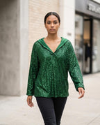 Statement Street - Lavar | Paillettenbesetzter Strukturierter Hoodie Damen