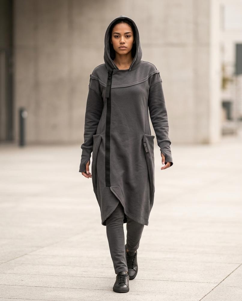 Statement Street - Vimon | Asymmetrischer Langärmeliger Mantel Unisex