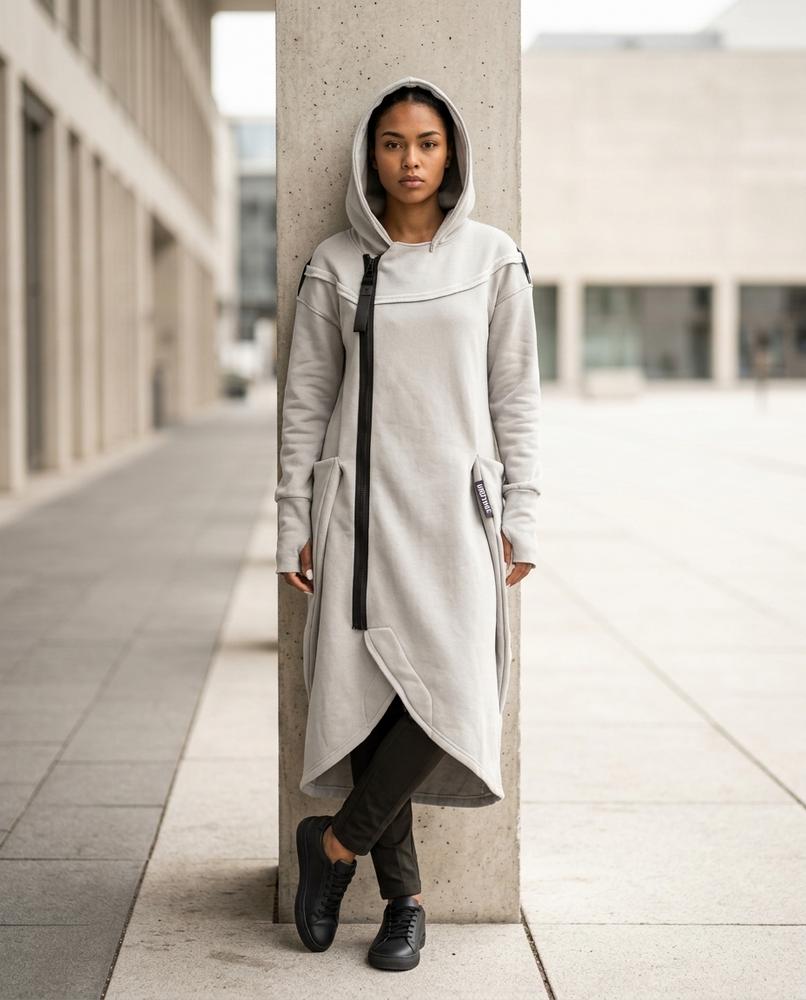 Statement Street - Vimon | Asymmetrischer Langärmeliger Mantel Unisex