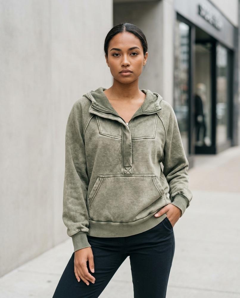 Statement Street - Leser | Gewaschen Locker Hoodie Damen